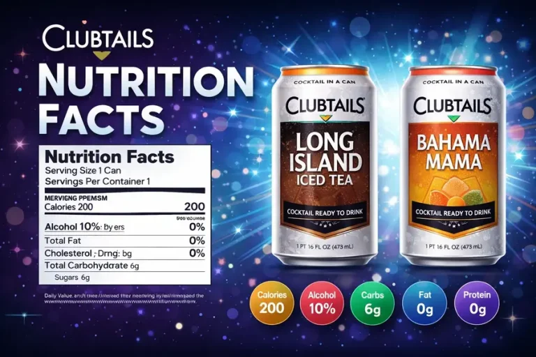 Clubtails Nutrition Facts