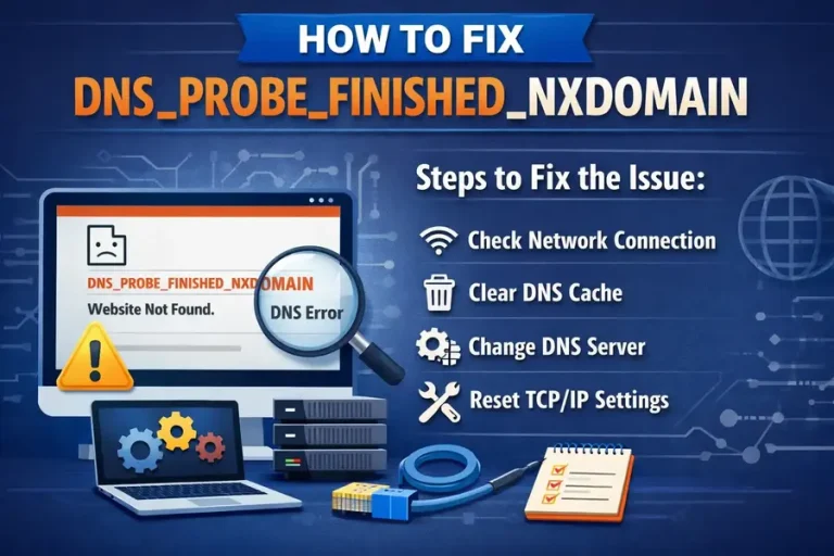 How to Fix Dns_probe_finished_nxdomain